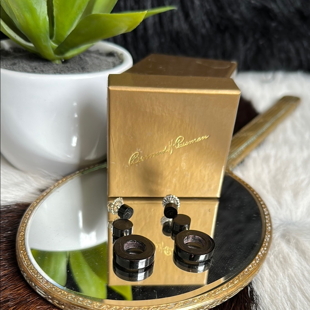 •RARE• Bernard K Passman Black Coral Earrings